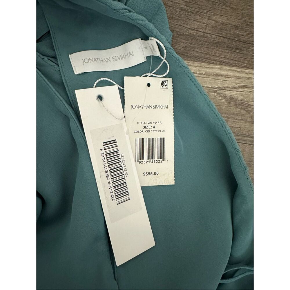 SIMKHAI Carli Plisse Midi Dress US 4 $595 - Picture 11 of 11
